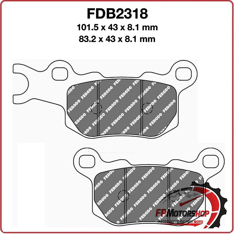 PASTIGLIE PASTICCHE FRENO PER QUAD FDB2318SG CAN-AM MAVERICK X3 / DEFENDER