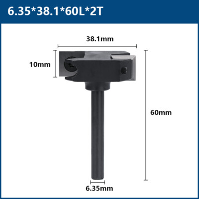 CNC Spoilboard Surfacing Router Bit 1'' 1-1/2'' Cutting Insert Slab 1/4'' Shank