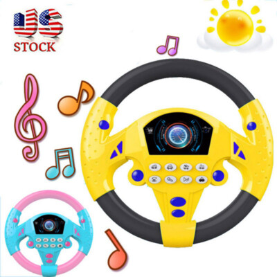 Steering Wheel Toy W/sound Children Interactive Fun Toys