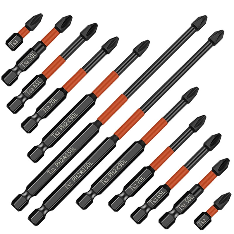 12Pcs PH2 Impact Driver Bit Set Magnetic Phillips Screwdriver Drill Bits Tool