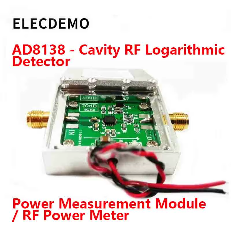 1-8000MHz AD8318 With cavity RF Logarithmic Detector 70dB RSSI Measurement Powe