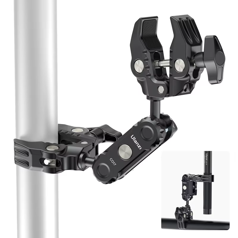 Pea Pods Dule-head Super Clamp for Go Pro 11 10 9 8 7 6 Insta360 Super Clamp Mag