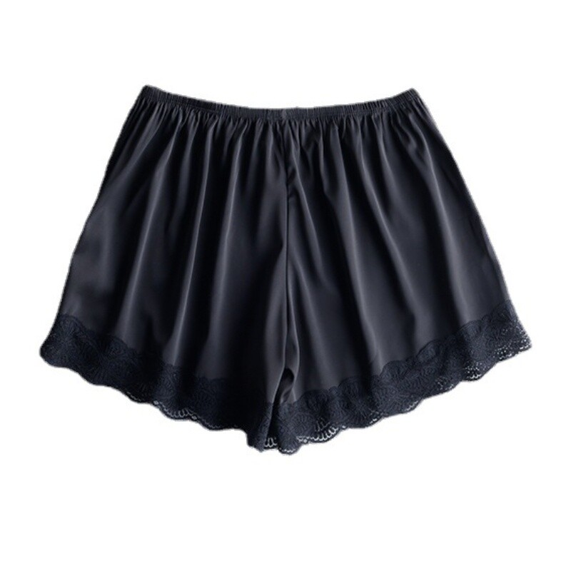 3PCS Damen Mädchen Kunstseide Shorts Lolita Spitzenrand Unterwäsche Höschen Slip