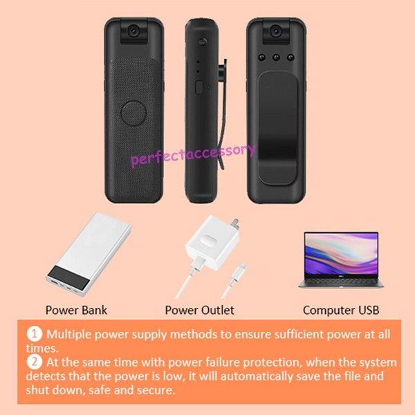 Mini Body Camera 1080P HD Night Vision Hidden Spy Camera Video Audio Recorder - Image 12