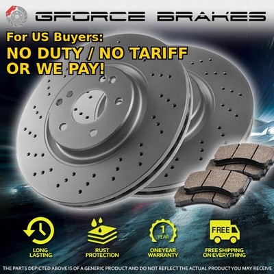 Front Drilled Rotors and Pads for 2006-2009 Range Rover Sport Supercharged