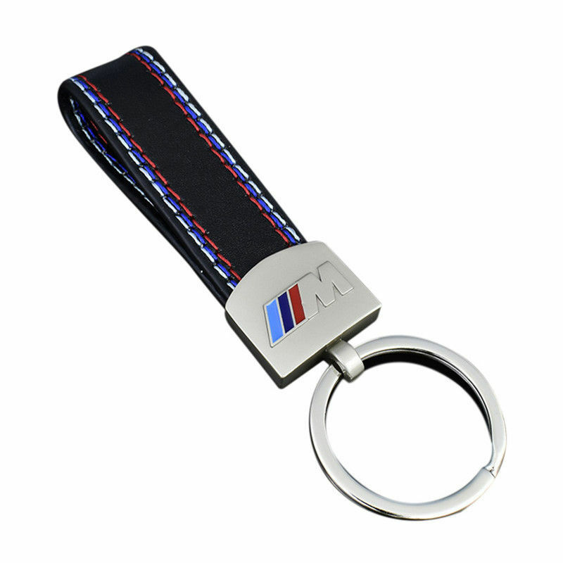2x M Keyring key ring Leather Chain BMW M Power Sport M3 M5
