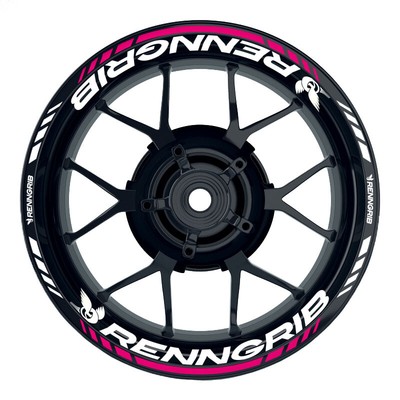 Felgenaufkleber Motorrad Wheelsticker Stuntriding 1 dpp neongelb