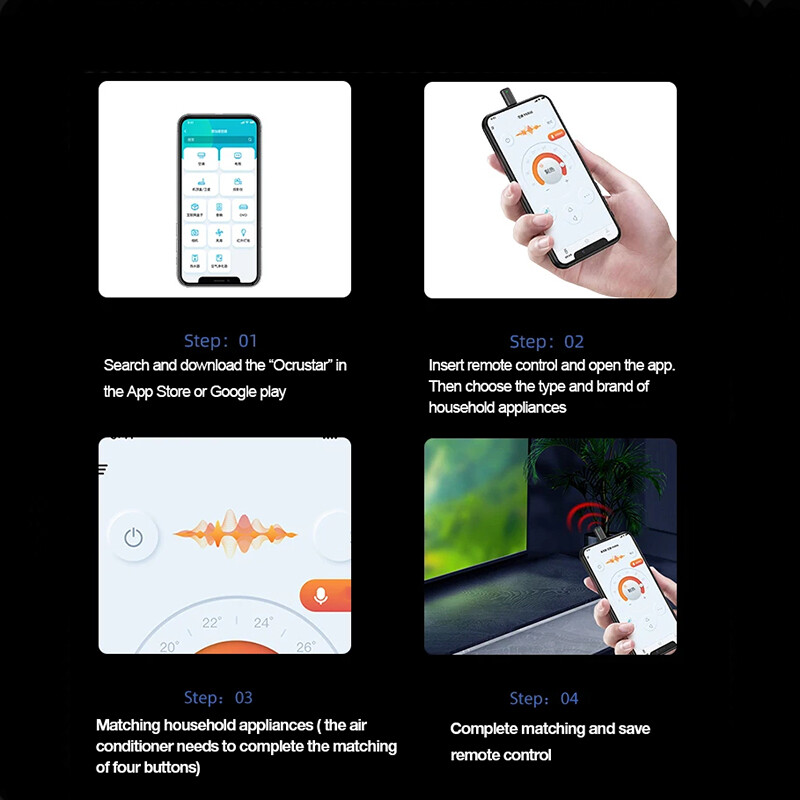 Portable Smart Phone IR Infrared Remote Control Adapter For Android iOS APP✔ US