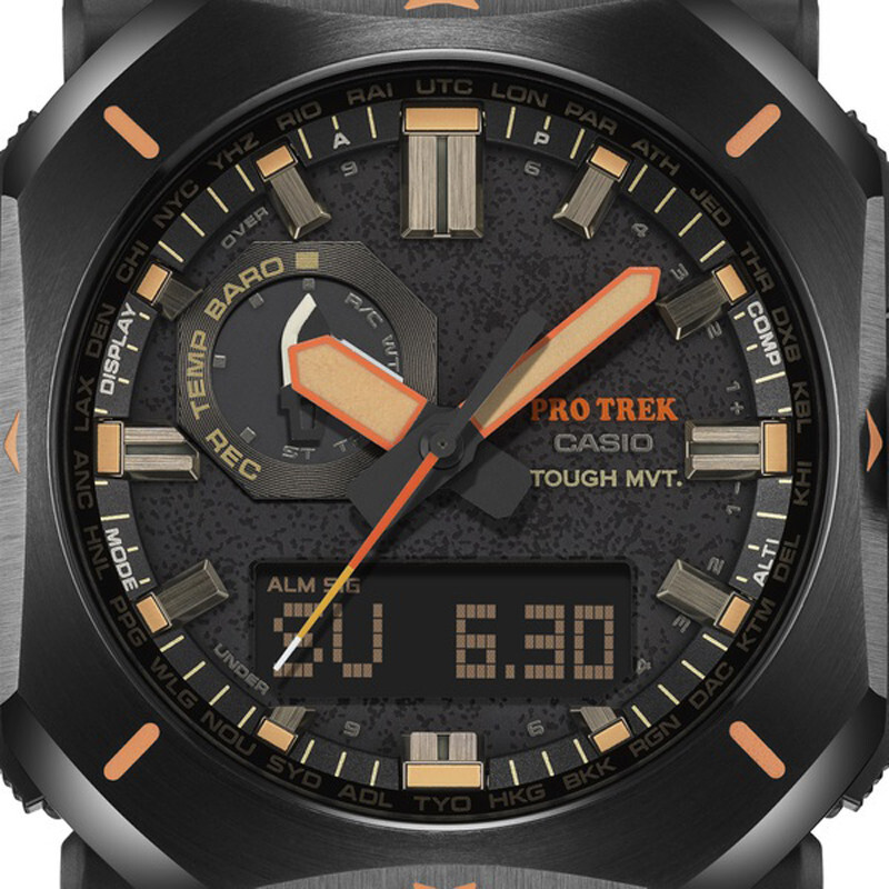 Pre-owned Casio Pro Trek Prw-6900yl-5jf Climber Line Solar Radio Compass Outdoor Men Watch