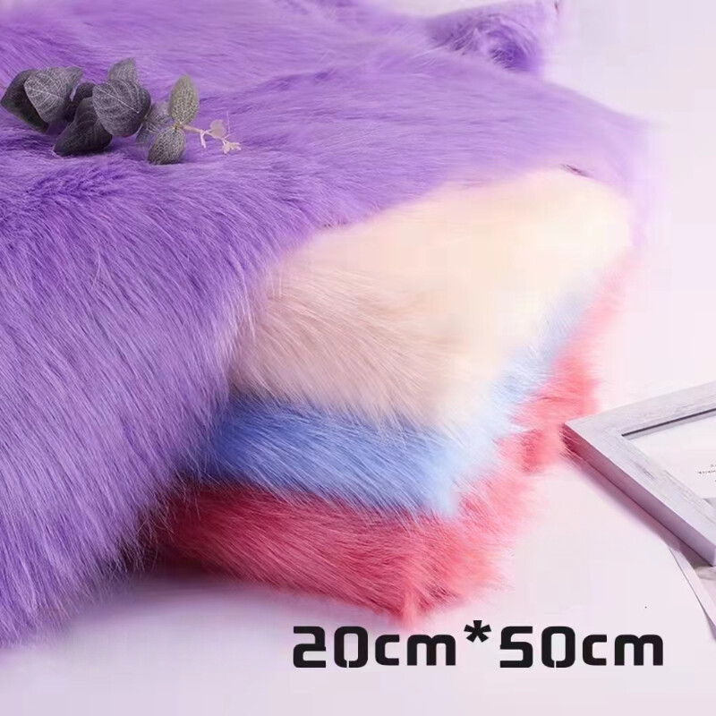 Tessuto Fluffy In Finta Pelliccia Di Volpe A Lungo Pelo Spesso Sfondo 20*50CM