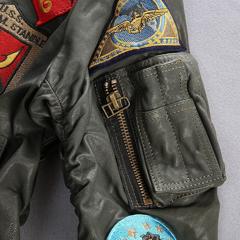 Pre-owned Top Gun Maverick Jacket For Men Green Army