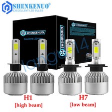 For BMW E70 X5 2005-2013 Combo H7 Low Beam H1 High Beam LED Headlight Bulbs Kit | eBay