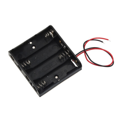 1/2/3/4/5/6/8/10 AA Battery Holder Slot Case Plastic Storage Box Wire Leads Flat