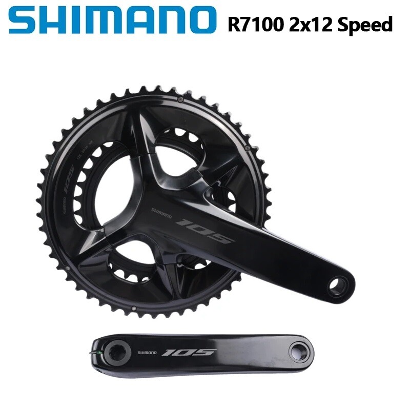 Brand New Shimano 105 FC-R7100 Road Bike Double Crankset 2x12-24 Speed