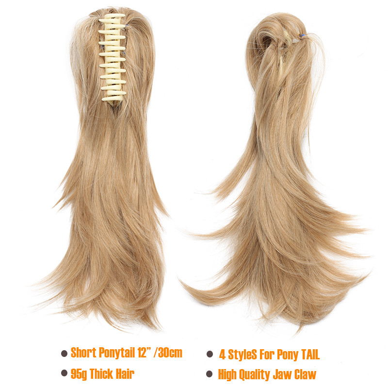 Flexible Claw Clip on Ponytail Real Thick 12" Pony Tail Clip in Hair