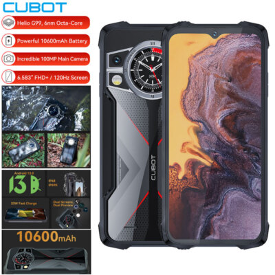 Cubot Dual Screen 4G LTE Android Rugged Phone Night Mobile Waterproof 12+256GB