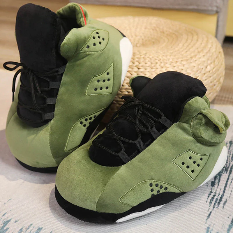 Winter Slippers Retro Air Plush Jorda Slippers Yeez Fashion Basketball Unisex