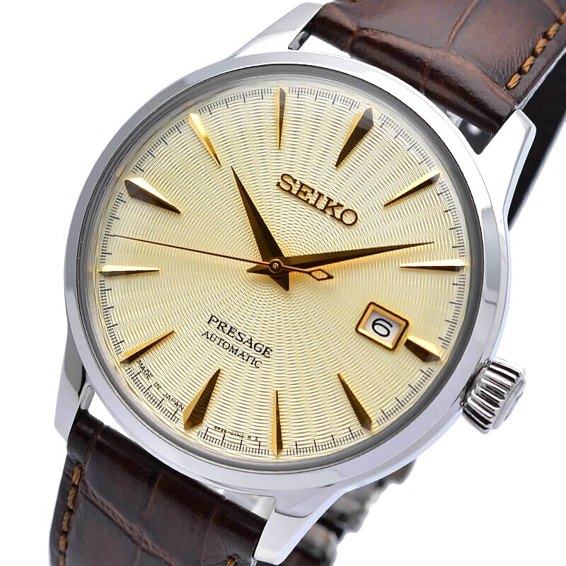 Pre-owned Seiko Presage Sary109 Cocktail Time Mechanical Automatic Watch Ivory Dial 40.5mm