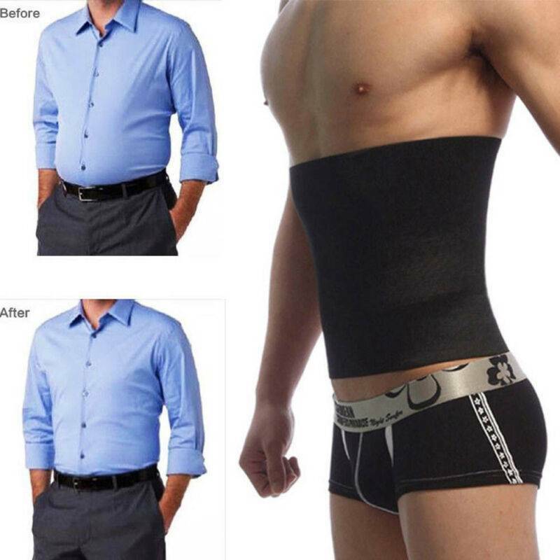 Men Fat Burning Thermo Tummy Tuck Belt Body Shaper Girdle Slim Waist Trainer HOT