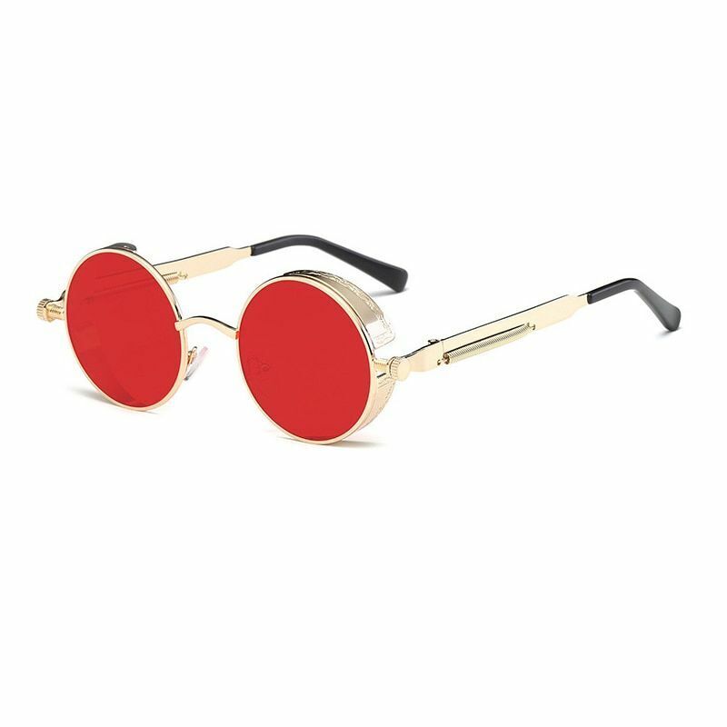 Metal Round Steampunk Sunglasses Men Women Fashion Glasses Brand Designer Retro 