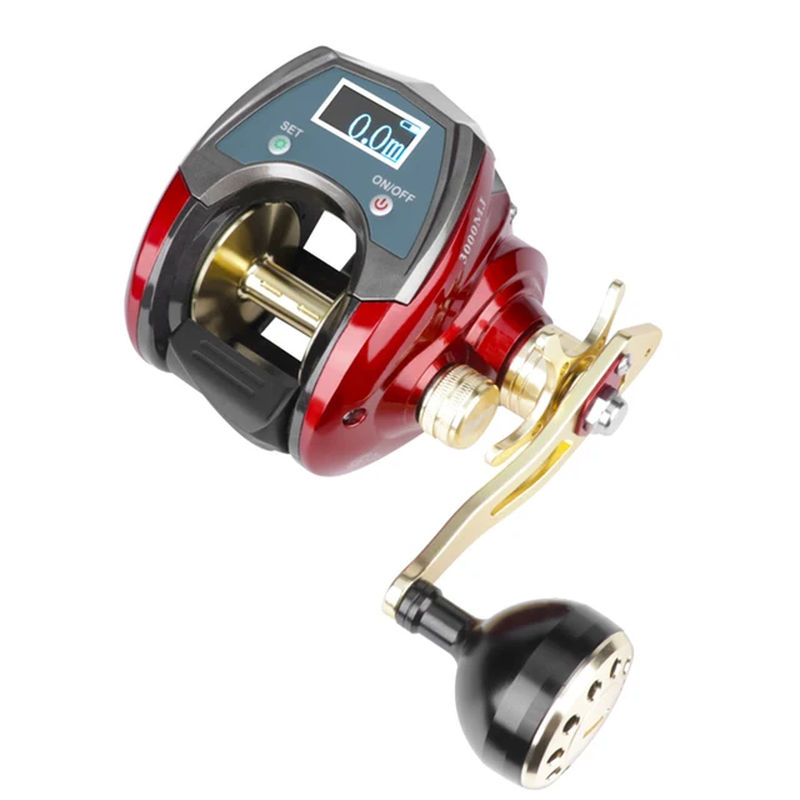Full Metal 6+1BB Left / Right Fishing Reel with LED Digital Display Electronic B