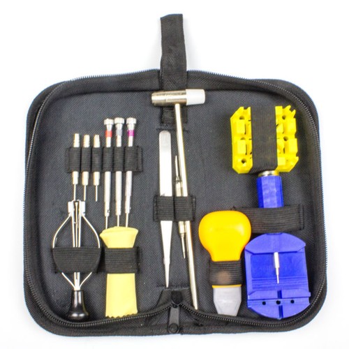 Watch Repair Tool Kit Spring Bar Tool Set, Case Opener, Watch Case Press w/ Case