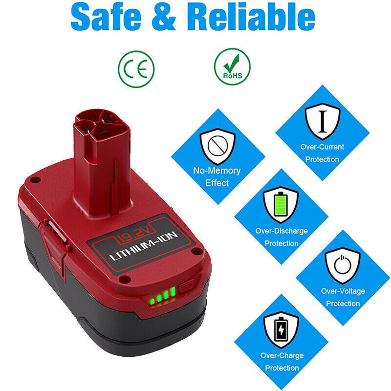 1-2 Pack 8.0Ah for Craftsman 19.2V 11375 Battery C3 DieHard 130279005 130279003