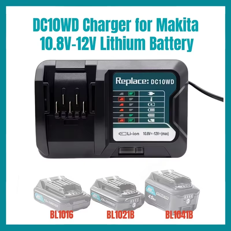 DC10WD BL1015 Battery Charger Replace for 10.8V 12V BL1016 BL1021B BL1041B FD05