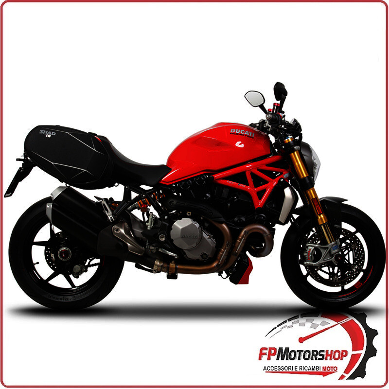 ATTACCO BORSE LATERALI BAGAGLIO MOTO MORBIDE PER DUCATI MONSTER 1200 16-21 SHAD