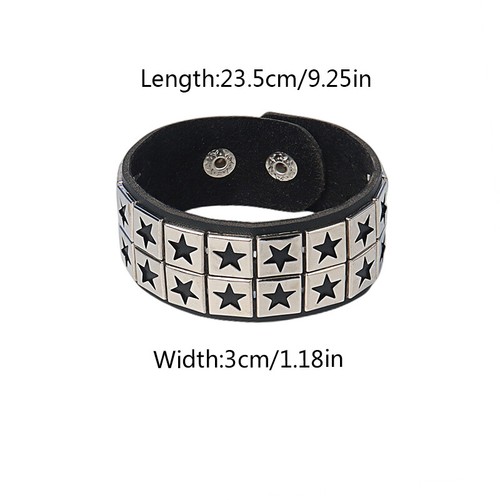 アクセサリー wristband studs punk vintage kmrii Amazon.com: Leather Silver and Black Stud Wristband 80s