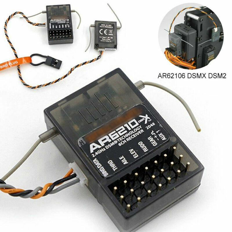 US AR6210 DSMX 6 Channel Receiver RX Support DSM2 for Spektrum Transmitter TX RC