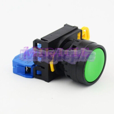 New 5PC IDEC Green Self-reset Button Switch YW1B-M1E10G 1NO 22mm YW-E10