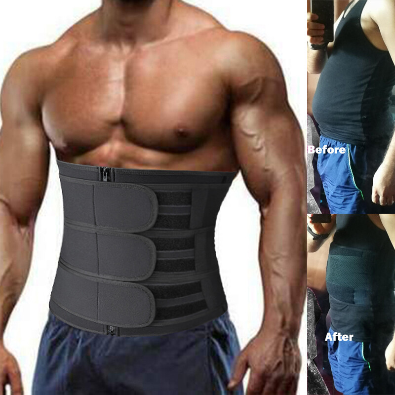 Men Slim Belly Abdomen Waist Trainer Trimmer Sauna Sweat Belt Sport Body Shaper
