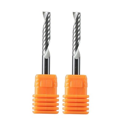 2pcs Ein Schneide Einzel Schneide Spiral Routerbits for Aluminium 4 22mm Schnitt