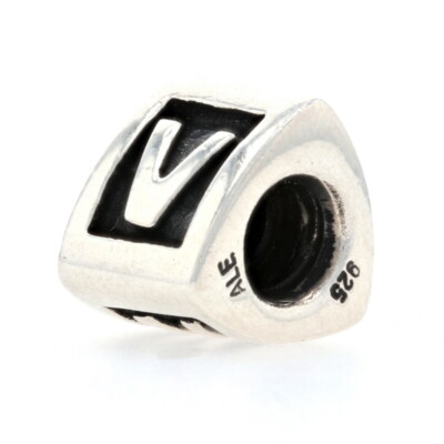 Pandora Alpha V Charm - Sterling 925 NEW Authentic Letter Bead 790323V Retired