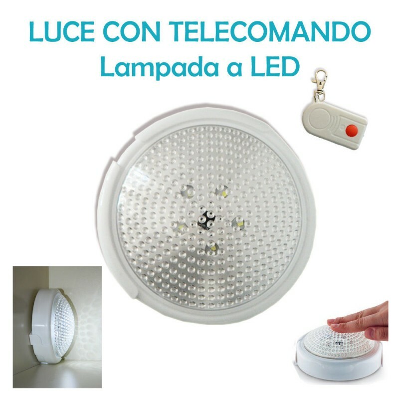 Lampada Led Luce Da Interno Wireless Senza Fili Con Telecomando Emergenza cir