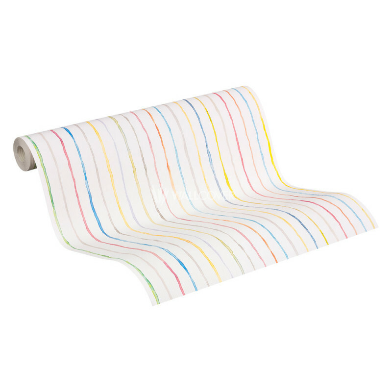Rotolo Carta Da Parati Esprit Kids Righe e Onde Colorate Camera Bambini 10x0.5mt 1