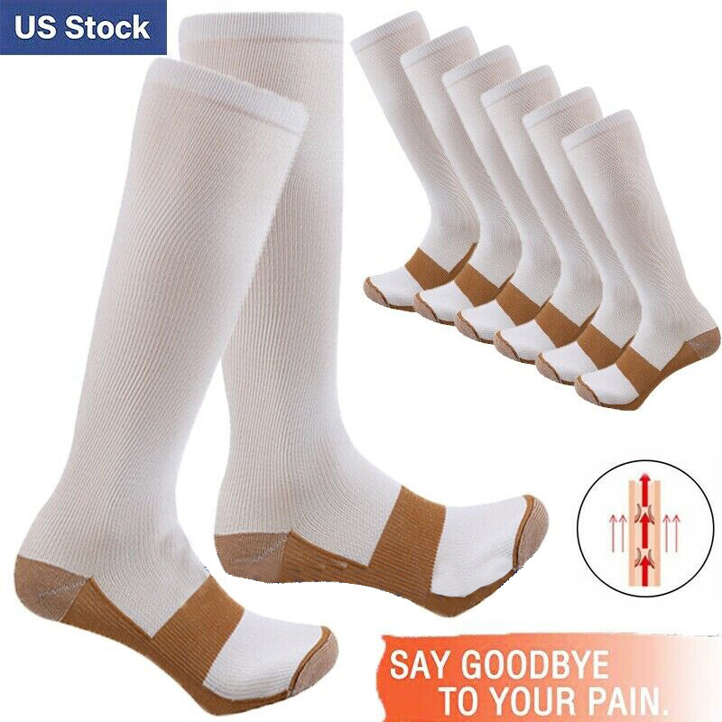 Compression Socks 30-40 mmHG Medical Knee High Men Women Support Brace Stockings