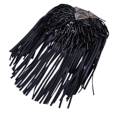 Exquisite Beaded for Epaulet Tassel Holder Epaulette Spikes Shoulder Broo