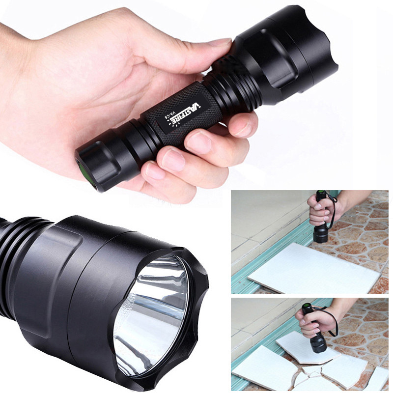Tactical 3 x T6 LED Hunting Flashlight Torch Light 18650 Mount Pressure Switch