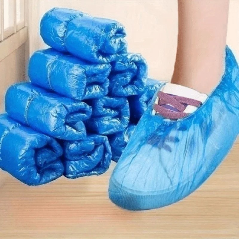 100X Disposable Non-woven Shoe Cover Anti Slip Cleaning Overshoes Boot Cover