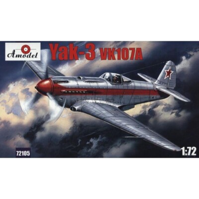 Amodel 72105 Plastic model airplane kit Scale 1:72 Yak-3 VK107A Soviet fighter