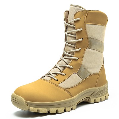 Botas Militares Tácticas De Cuero Para Hombre Zapatos Alto De Combate De Trabajo