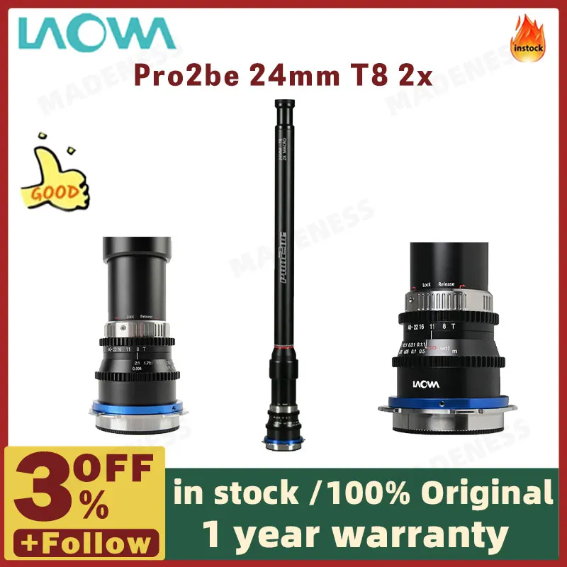 ..Venus Optics Pro2be 24mm T8 2x Probe Lens (Direct View, ARRI PL) Full-frame M