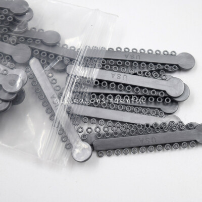 1040Pcs/Bag Dental Orthodontics Ring Elastic Latex Bands Ligature Ties 45 Colors