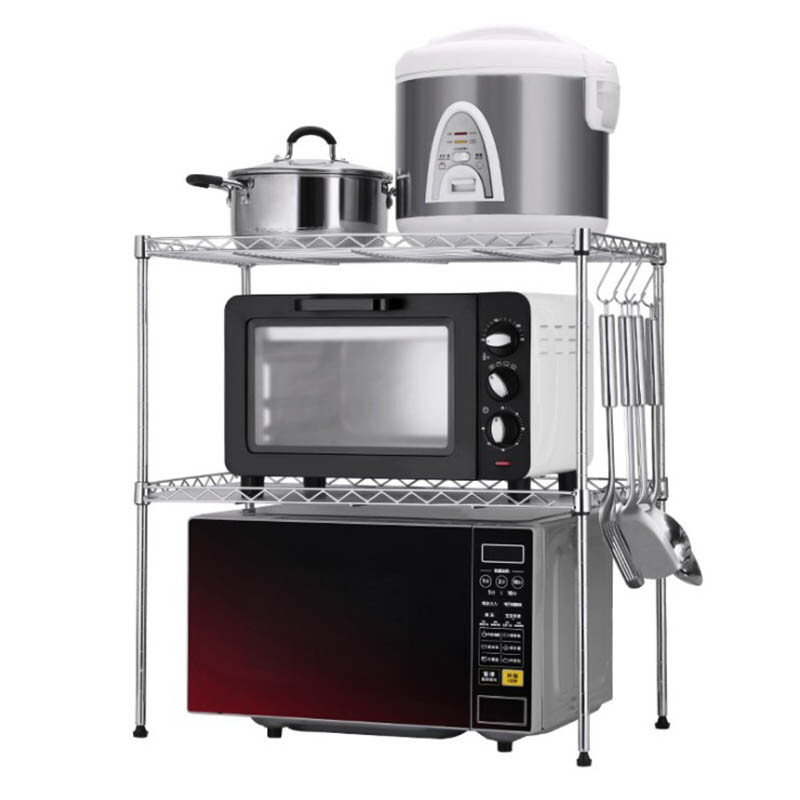 2 Ablage Mikrowelleregal Küchenregal Mikrowellenhalter Mikrowelle