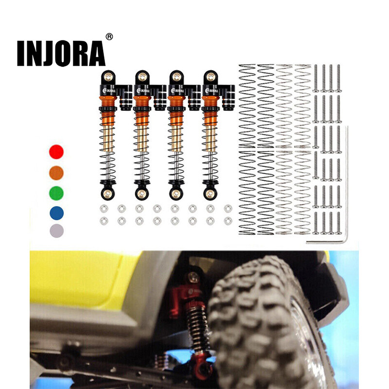 INJORA Threaded Telescopic Double Barrel Shocks for Axial