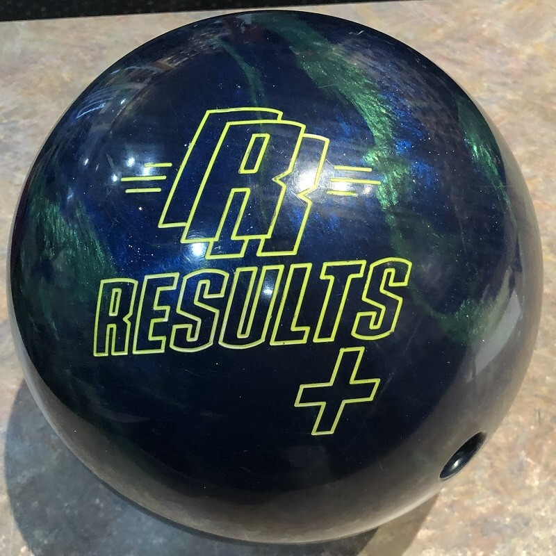 USED Radical Results + Pearl Reactive Bowling Ball, Green/Blue, 15LB (K)