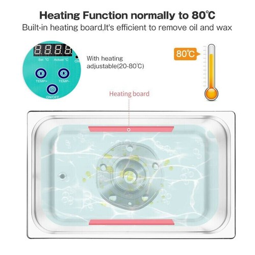 AIPOI Ultrasonic Cleaner 30L Liter Stainless Steel Industry Heated Clean Glasses