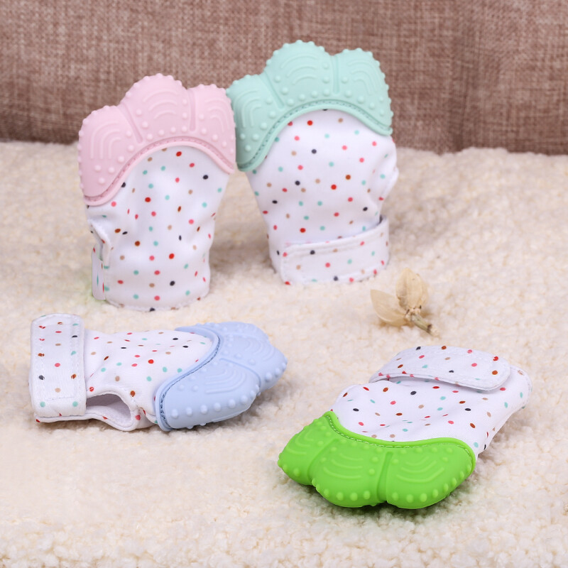 Baby Beißhandschuh Beißring Knisternde Handschuh Lebensmittelqualität
